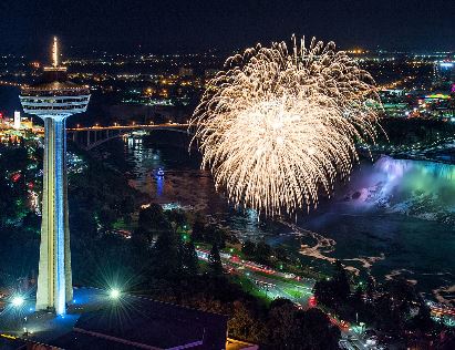 Fireworks over Niagara Falls Hotel Packages - Ramada by Wyndham Niagara Falls Near the Falls